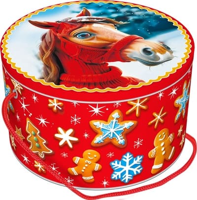 Жестяная коробка с конфетами